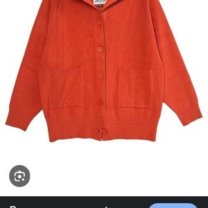 Stylish Orange Button-Up Cardigan
